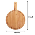 Pizza Peel Round Bamboo Cutting Board With Handle