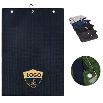 Premium Waffle Microfiber Golf Towel With Clip