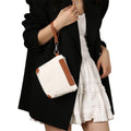Custom Logo Mini Canvas Tote Bag With Pu Wrist Strap