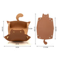 Creative Cat Leather Storage Tray
