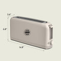 2 Slice Slim Long Slot Toaster 6 Shade Reheat Cancel 900w