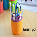 Plastic Pen Holder Vase Toothbrush Holder Makeup Brush Cup