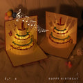 3D Pop Up Greeting Cards Led Light Happy Birthday Music Card