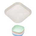 Camping Portable Square Wheat Straw Dinner Plate