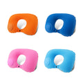 Flocked Inflatable U-shaped Pillow