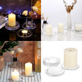 Clear Glass Candle Plates