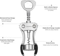 Zinc Alloy Wing Corkscrew With Built-In Bottle Opener