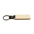 Wood Keychain with Leather Strap