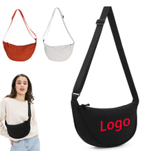 Unisex Nylon Waterproof Outdoor Leisure Half Moon Bag