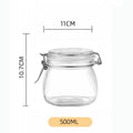 17OZ Glass Seal Airtight Food Storage Containers Honey Jar