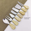 6 Pcs Wooden Handle Cheese Knives Set/W Storage Box