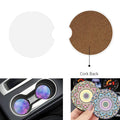 Ceramic Absorbent Car Cup Coasters with with Cork Base