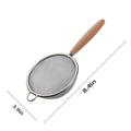 Stainless Steel Wire Mesh Strainer with Wood Handle