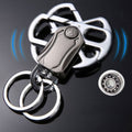 Fidget Spinner Metal Keychain W/ Pocket Knife Bottle Opener