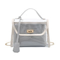 Clear Crossbody Bag with Removable Wristlet Pouch/ Jelly Bag