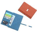 A5 Pu Leather Journal With Magnetic Buckle And Card Holder