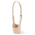 Pu Leather Cup Holder Sleeve With Adjustable Strap