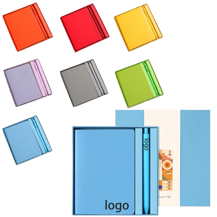A6 PU Leather Notebook Gift Set With Pen