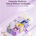 Magnetic Cube-Shaped Pill Box With Handle
