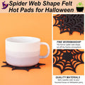Felt Pumpkin Spider Web Coaster