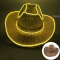 Led Glow Cowgirl Boy Hat With Black Band