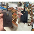 Vintage Crazy Horse Leather Luggage Tag