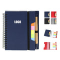 Eco Spiral Notebook W/Sticky Notes And Ruler & Pen