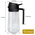 16oz Glass Olive Oil Sprayer 2 In 1 Dispenser