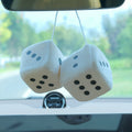 A Pair Of Large Sizes Plush Dice Car Suspension Decoration