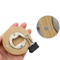 Bamboo Magnetic Bottle Opener Round Fridge Beer Cap Remover