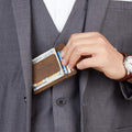 Genuine Leather Magnetic Money Clip Wallet