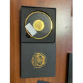 Matal Ring Leather Coasters with Box