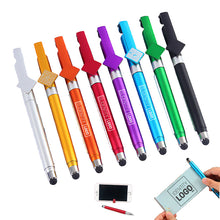 4 In 1 Pull-Out Paper Ballpoint Pen With Stylus Phone Stand