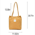 Corduroy Shoulder Bag For Women, Large Capacity Canvas Tote