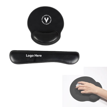 Pu Mouse Pad And Pu Keyboard Tray Combination