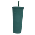 Double Wall Studded Tumbler with Lid and Straw