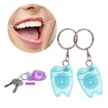 Portable Mini 15M Tooth Shape Dental Floss With Keychain