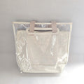 Pvc & Canvas Double Layer Detachable Tote Bag