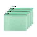A4 Zipper Transparent Grid Style File Bag