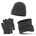 Knitted Scarf Beanie Hat Gloves Set
