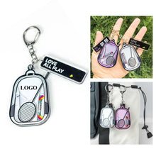 Acrylic Badminton Backpack Keychain