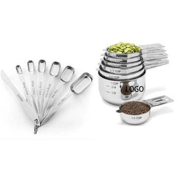 Stainless Steel Measuring Cups and Spoons Set