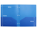 Basics Plastic 3 Hole Punch Folders With 2 Pockets