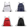 Full Color Drawstring Backpack with Front Zipper Pocket