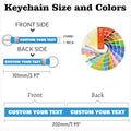 Debossed W/ Color Filled Silicone Wristband Keyring