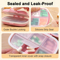8-Grid Wheat Straw Sealed Daily Medicine Storage Boxes