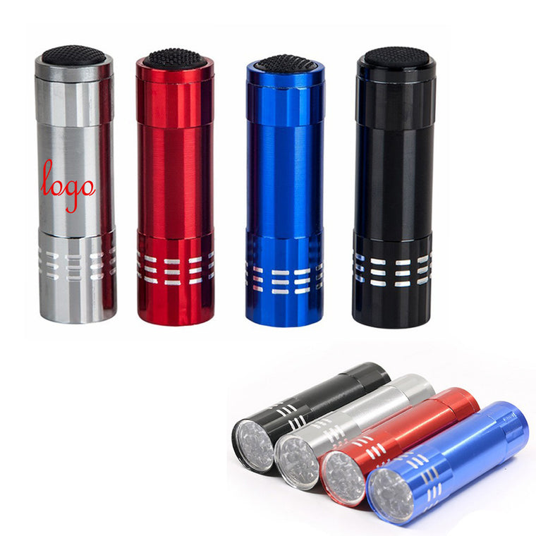Flashlights 9 LED Mini Aluminum Flashlight Bulk with Lanyard