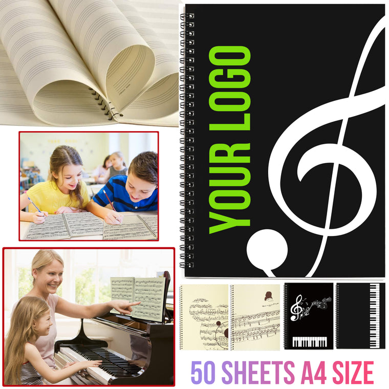 Custom Music Notebook 50 Sheets A4 Size