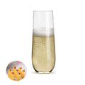 9 Oz Plastic Stemless Champagne Flute