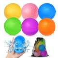 6 Self-Sealing Reusable Water Balloons Set with Bag